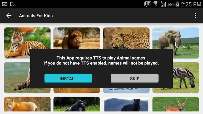 Animal Names for Kids android App screenshot 0